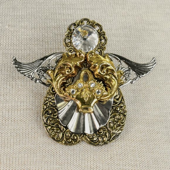 Rosemary Nelson Jewelry - 1995 Rosemary Nelson Angel Brooch With Basket
